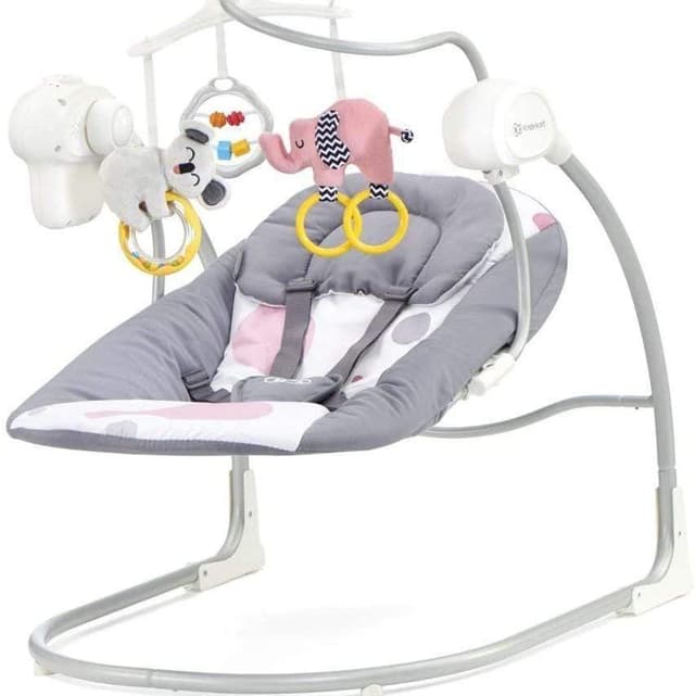 كرسي الألعاب للرضع لون زهري Kinderkraft baby  rocker  MINKY