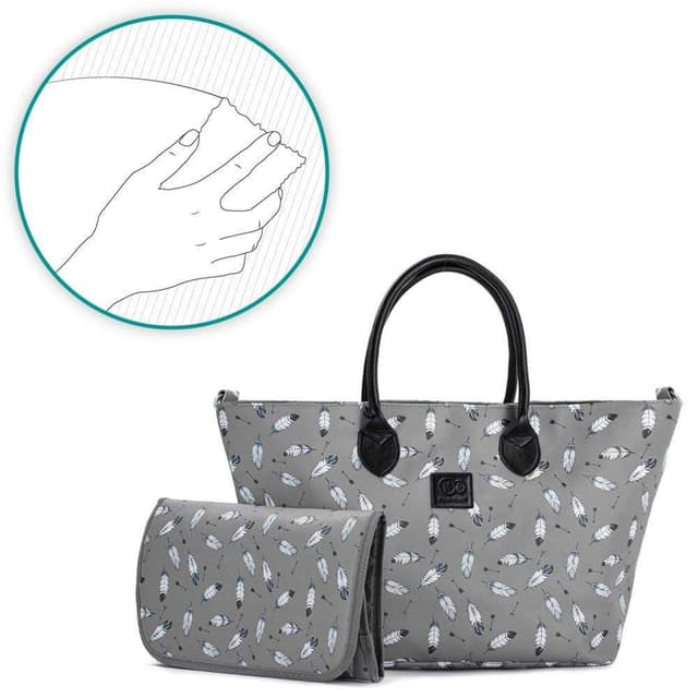 kinderkraft bag mommy bag grey