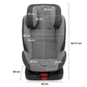 kinderkraft car seat vado with isofix system grey