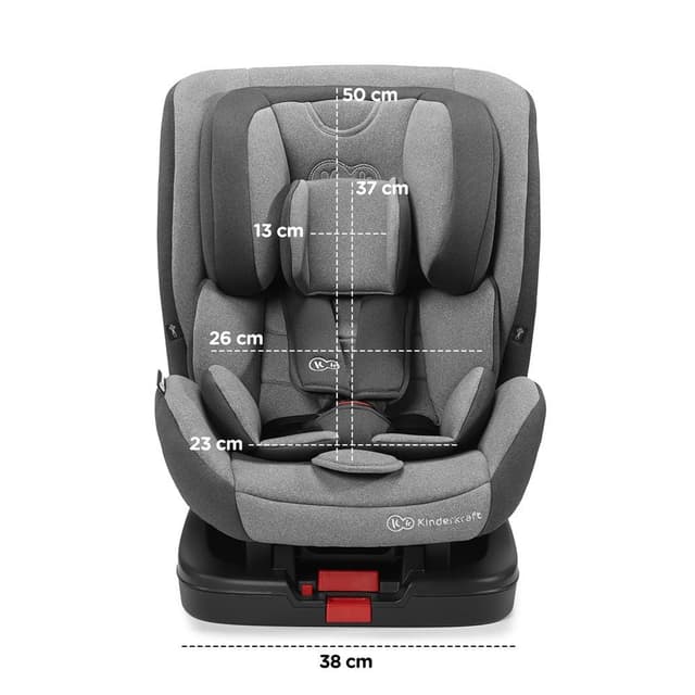 kinderkraft car seat vado with isofix system grey