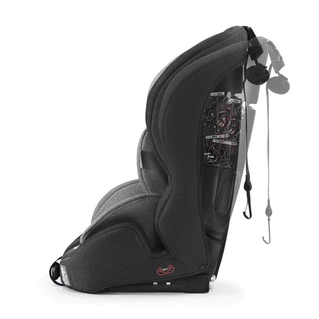 kinderkraft car seat safety fix black gray with isofix system