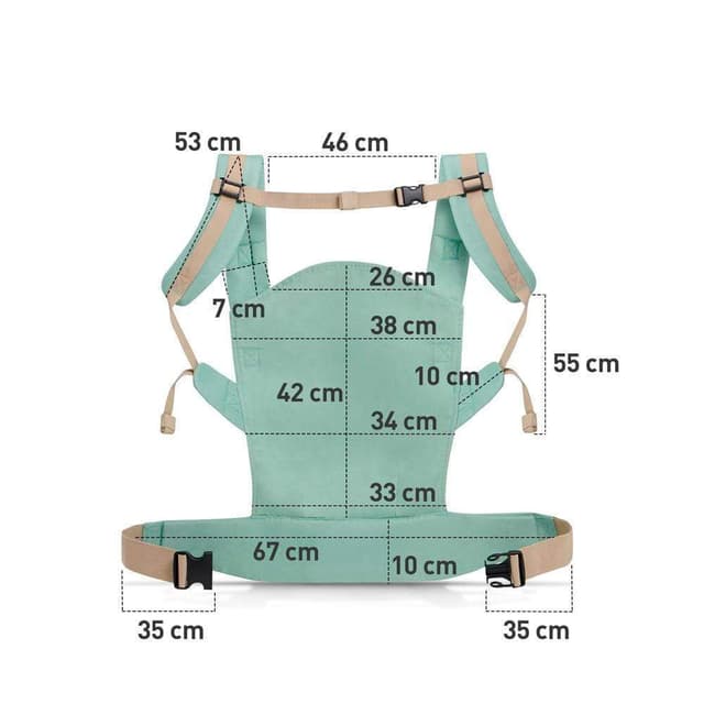 حمالة اطفال من سنتين حتى ثلاث سنوات رمادية كيندر كرافت kinderkraft From Two To Three Years Grey Baby Carrier Nino