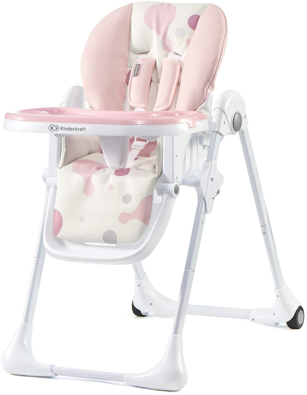 kinderkraft high chair yummy pink