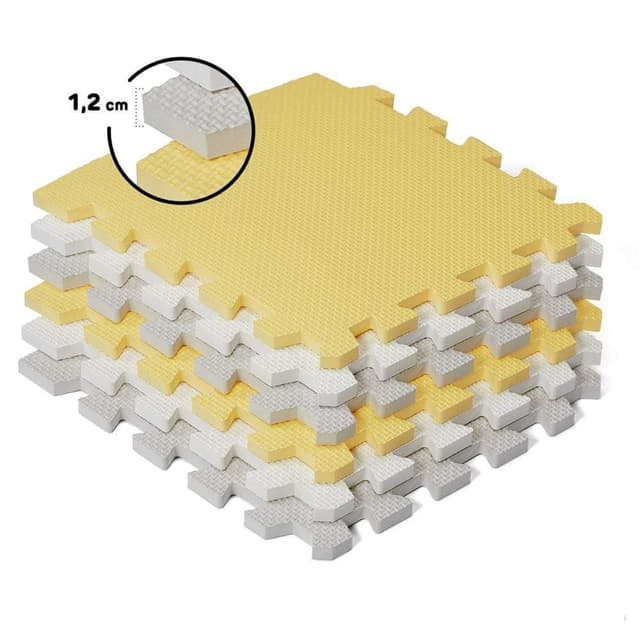 kinderkraft foam mat puzzles luno yellow
