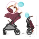 kinderkraft pushchair grande lx burgundy