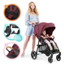 kinderkraft pushchair grande lx burgundy