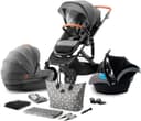 kinderkraft stroller prime 2020 with car seat and accessoriess 3in1 grey mommy bag