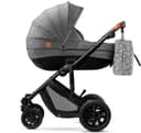 kinderkraft stroller prime 2020 with car seat and accessoriess 3in1 grey mommy bag
