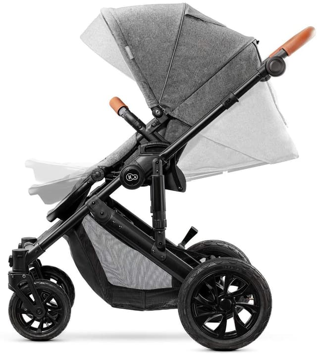 kinderkraft stroller prime 2020 with car seat and accessoriess 3in1 grey mommy bag