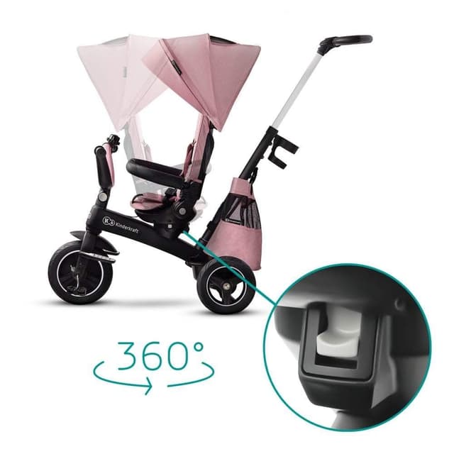 kinderkraft tricycle easytwist mauvelous pink
