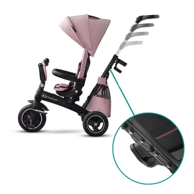 kinderkraft tricycle easytwist mauvelous pink