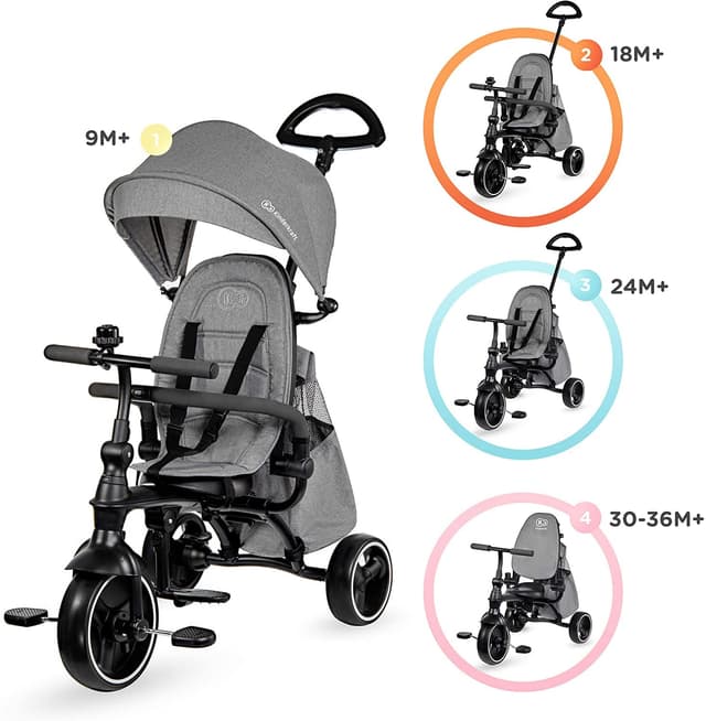 kinderkraft tricycle jazz grey