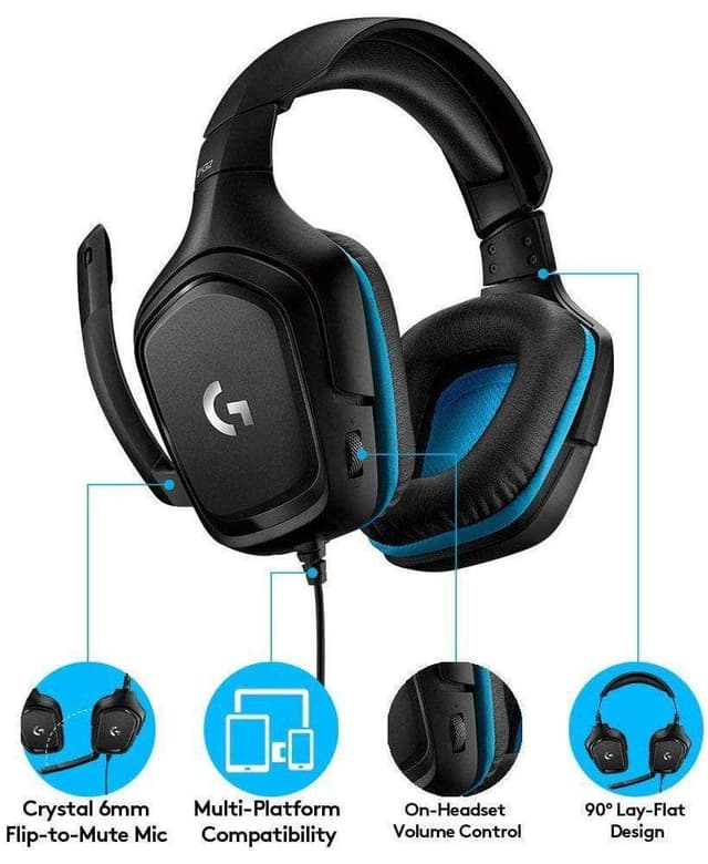 logitech g433 7 1surroundblack