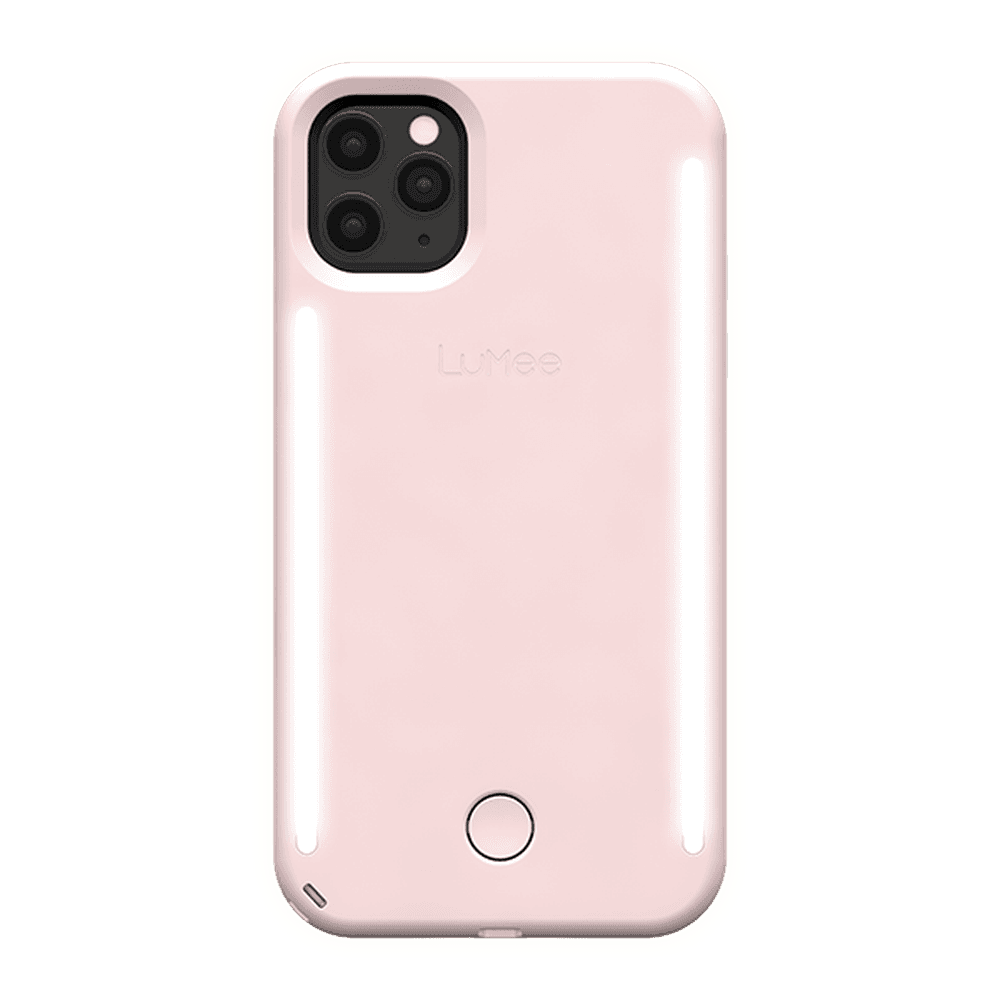 كفر موبايل مع إضاءة أمامية وخلفية Lumee - Duo Case for iPhone 11 Pro - زهري