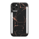lumee duo case for iphone 11 pro max metallic marble black rose gold