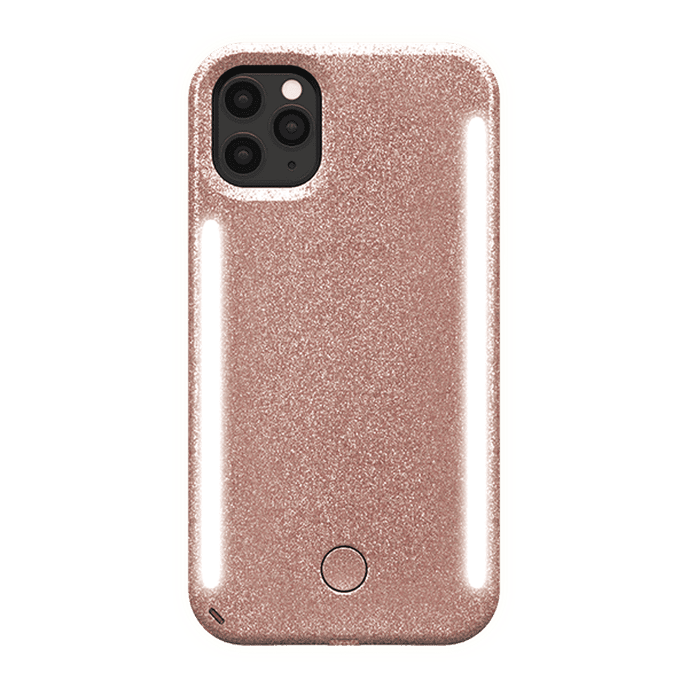 كفر موبايل مع إضاءة أمامية وخلفية Lumee - Duo Case for iPhone 11 Pro Max - أحمر لامع