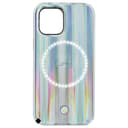 lumee halo selfie case for apple iphone 12 12 pro studio like front back light w variable dimmer micropel antibacterial protection wireless pass through charging bolt