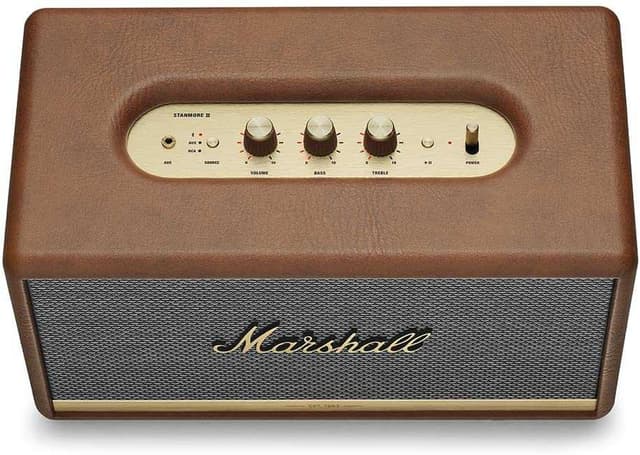 marshall stanmore ii wireless stereo speaker brown
