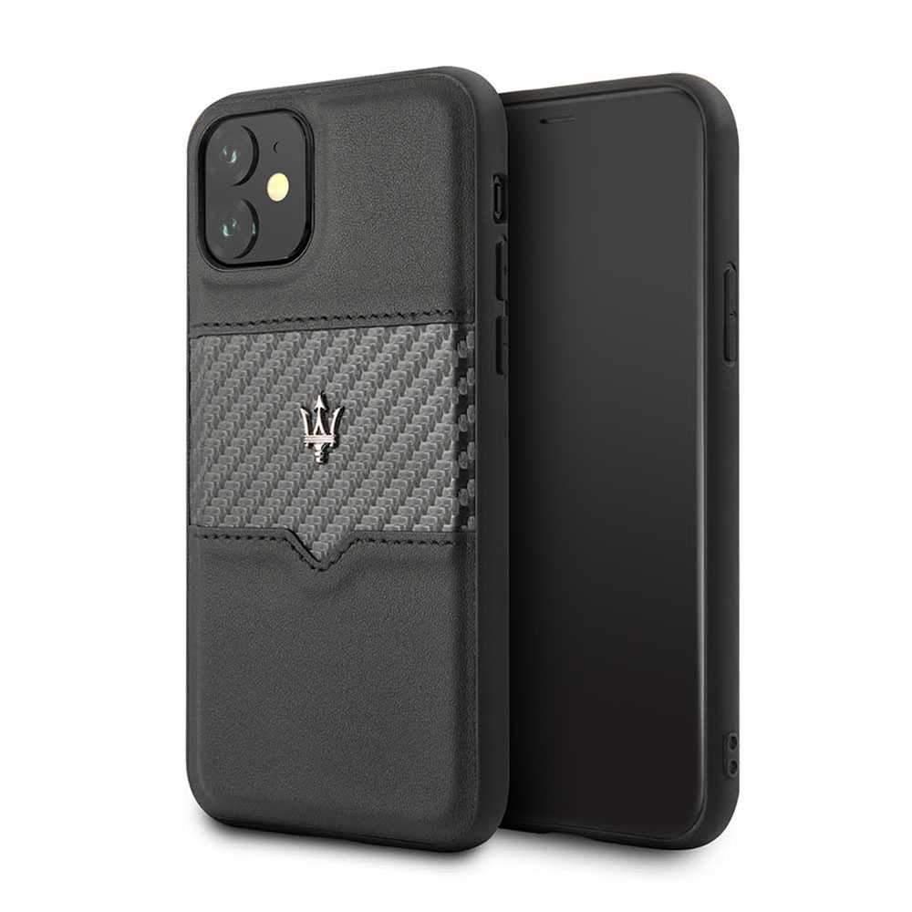 maserati new genuine leather hardcase v2 for iphone 11 black