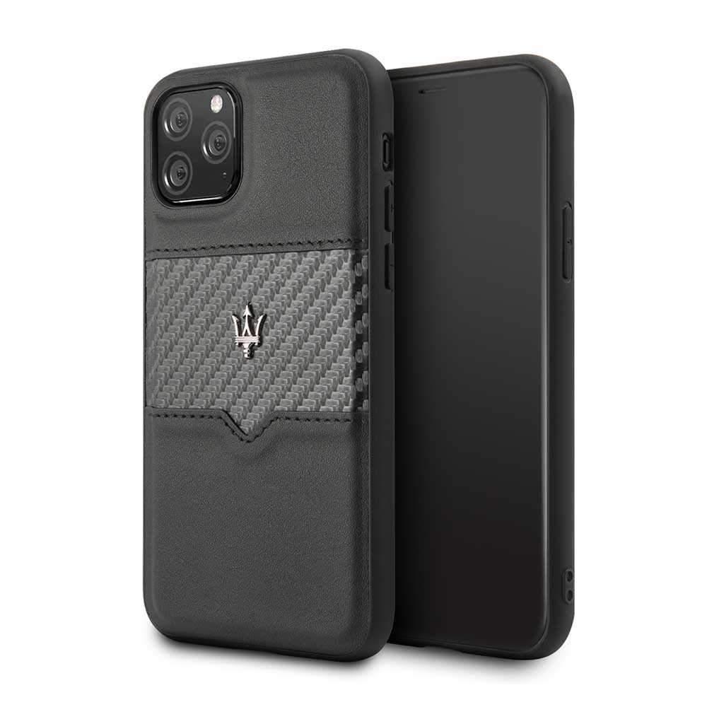 maserati new genuine leather hardcase v2 for iphone 11 pro max black