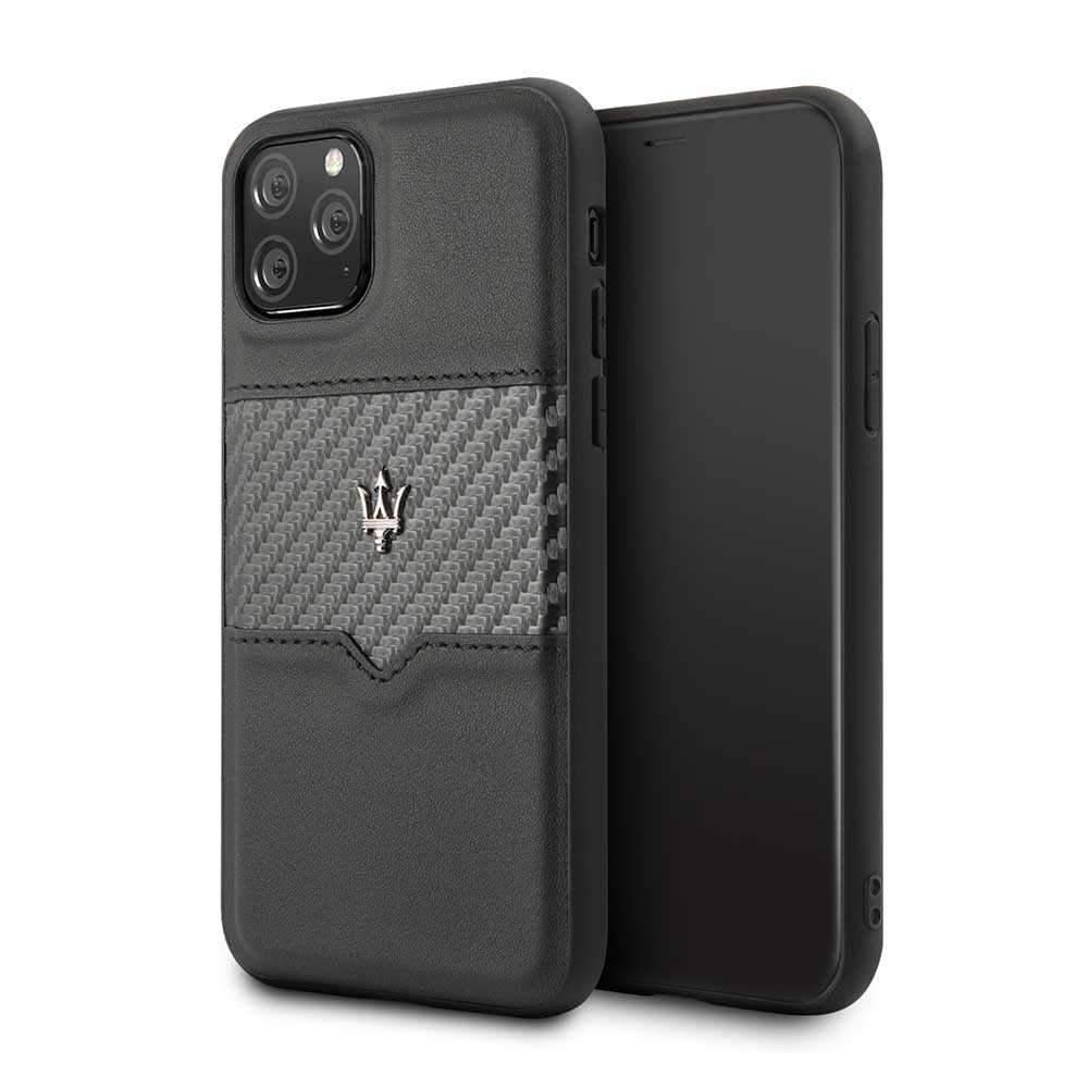 maserati new genuine leather hardcase v2 for iphone 11 pro black