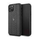 maserati genuine leather quilted pattern hard case for iphone 11 pro max black