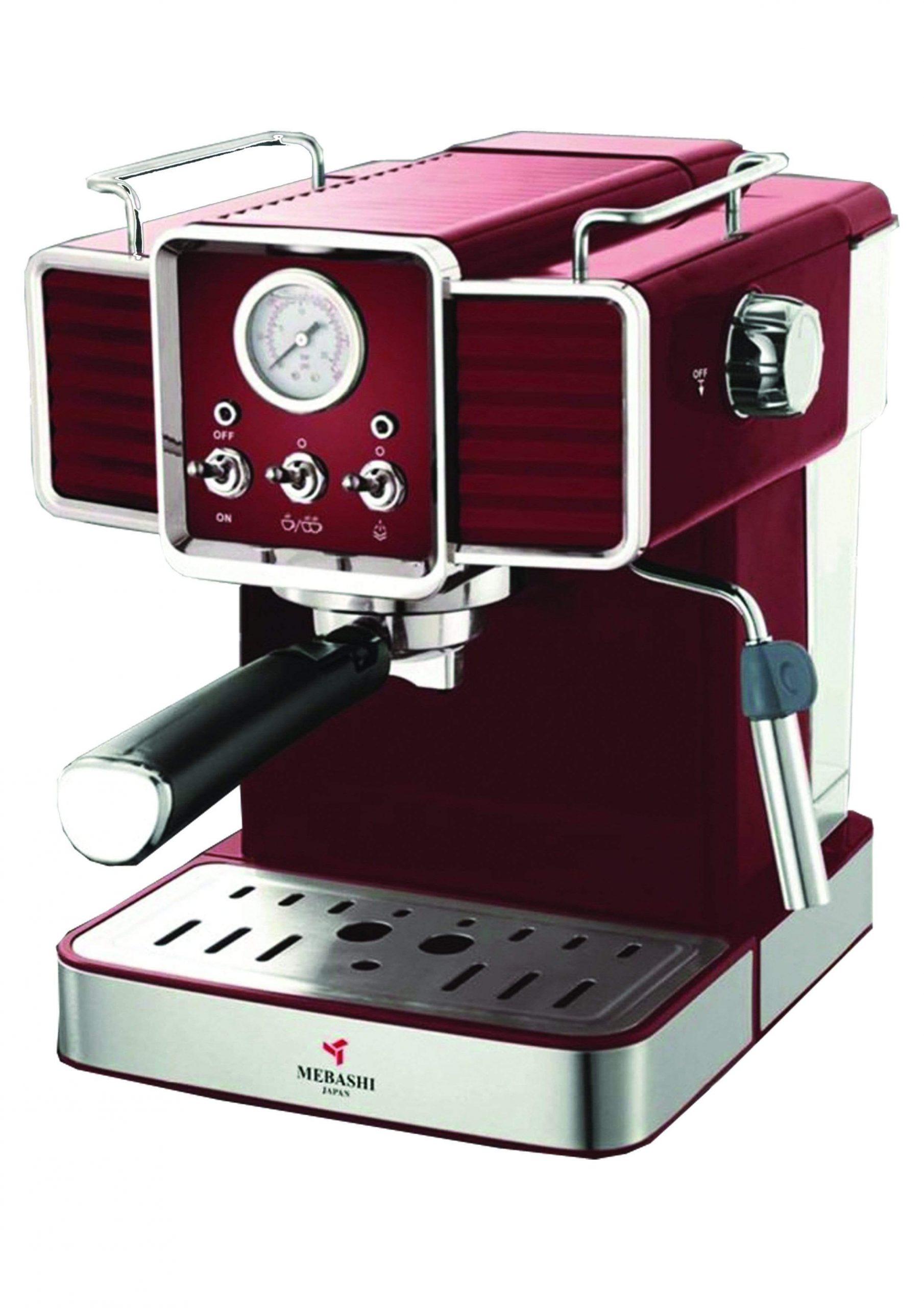 ماكينة قهوة MEBASHI - ESPRESSO COFFEE MACHINE-ME-ECM2020 - أحمر
