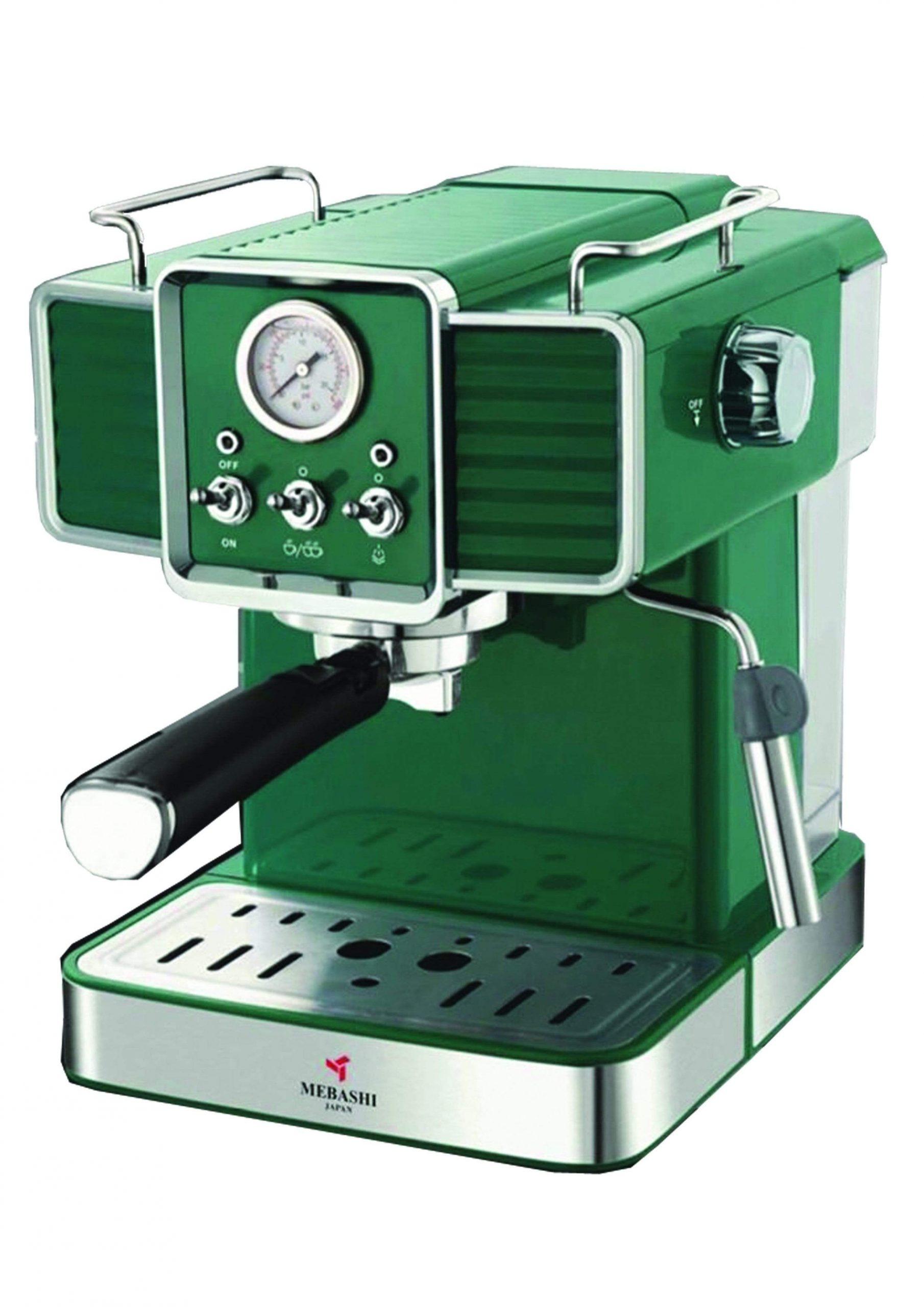 mebashi espresso coffee machine me ecm2020 green