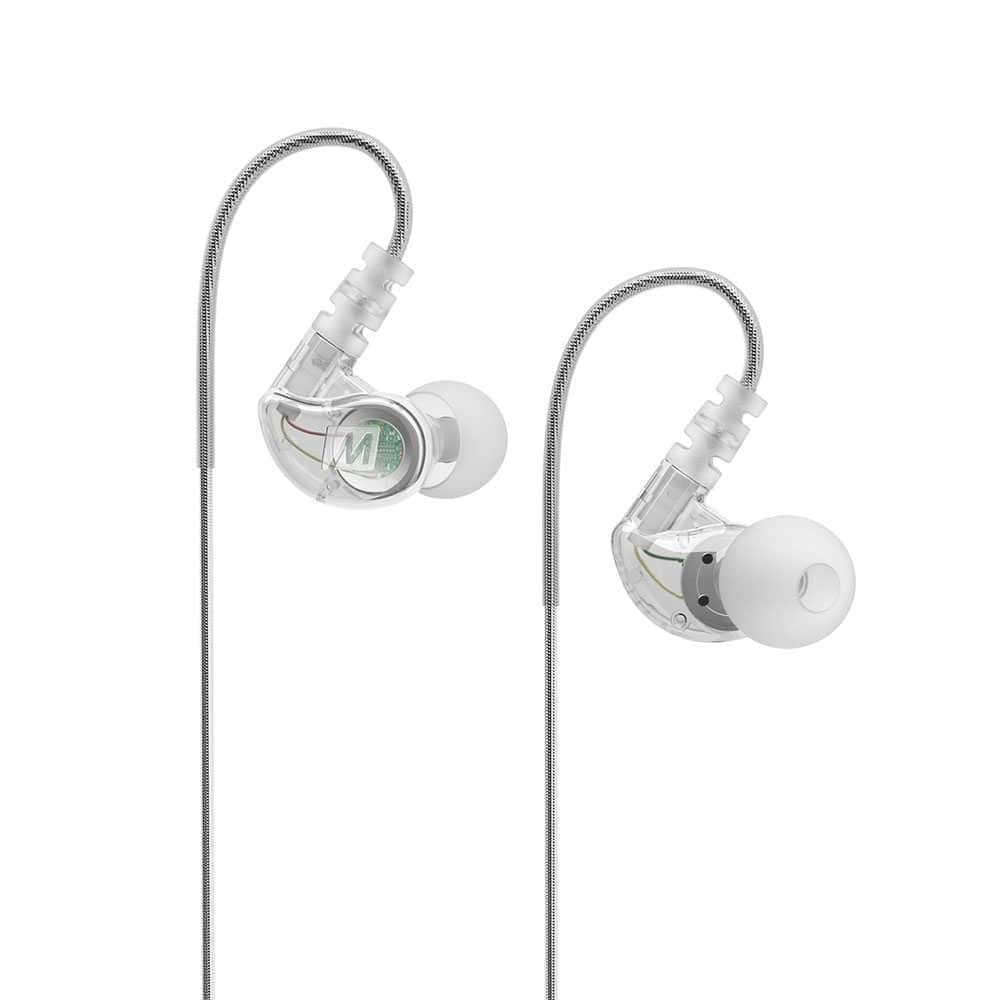 mee audio m6 memory wire in ear sports headphones clear