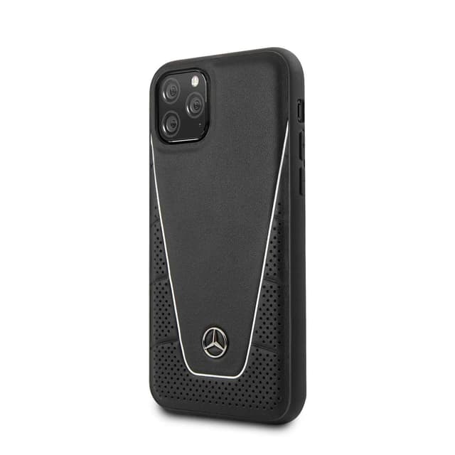 Mercedes-Benz mercedes benz quilted and smooth leather case for iphone 11 pro black