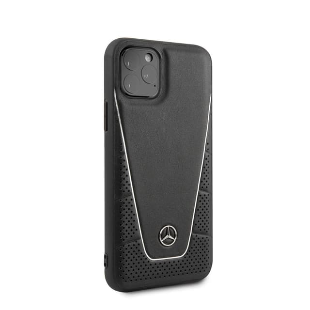 Mercedes-Benz mercedes benz quilted and smooth leather case for iphone 11 pro black
