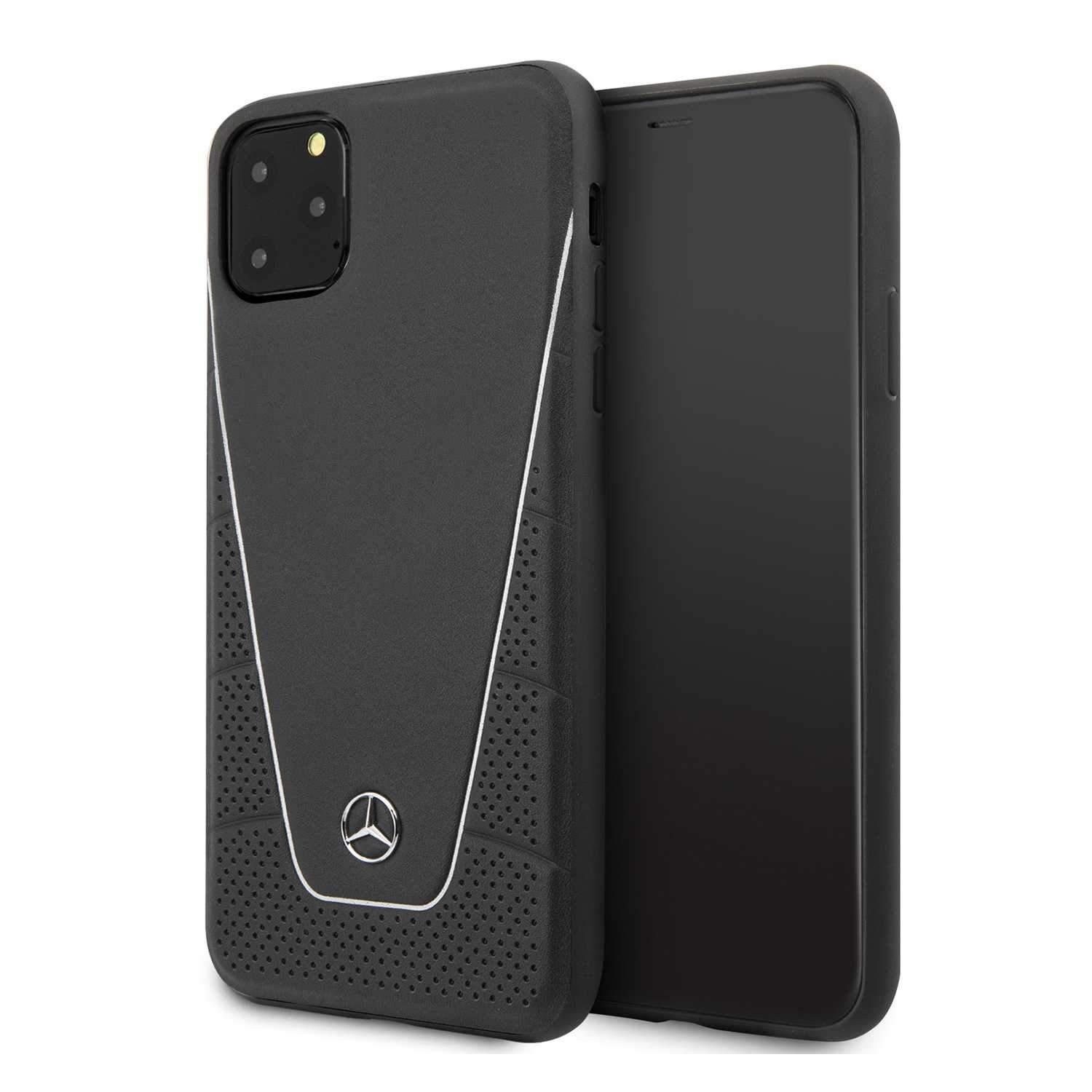 Mercedes-Benz mercedes quilted smooth leather for iphone 11 pro max black