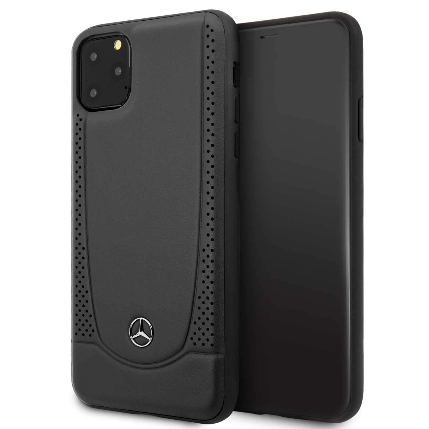 Mercedes-Benz mercedes leather hard case perforation iphone 11 pro max black