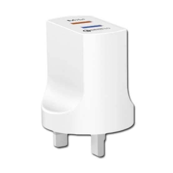 Mili Dolphin Pro Uk Travel Charger 3.0 With Micro Usb Cable - White