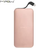 باور بنك شاحن متنقل 10000 مللي أمبير وصلة لايتينغ مدمجة وردي ميبوو MIPOW POWER CUBE 10,000 PD FAST CHARGING - PINK