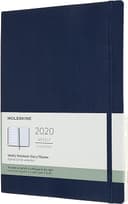 أجندة ملاحظات Moleskine - 12 Months Agenda Weekly Horizontal 2020   - أزرق ياقوتي