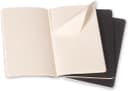 3 دفاتر ملاحظة مسطرة Moleskine - Set 3 Notebooks - 80 صفحة / أسود