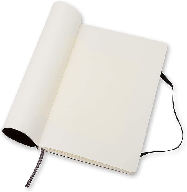 دفتر ملاحظات غير مسطر Moleskine - Classic Plain Paper Notebook - Soft Cover - A5 - 192 صفحة / أسود