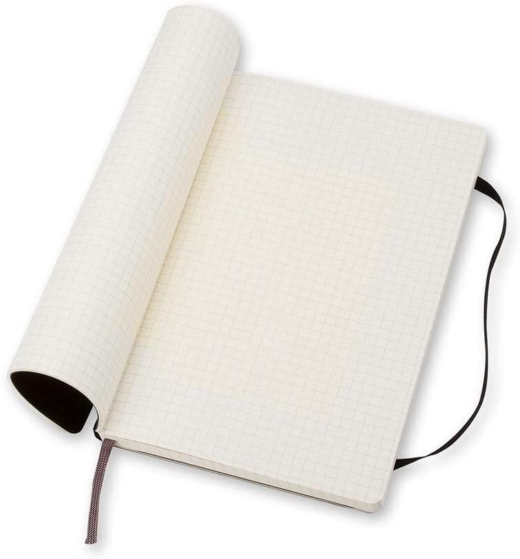 دفتر ملاحظات مربعات Moleskine - Classic Squared Paper Notebook - A5 - 192 صفحة / أسود