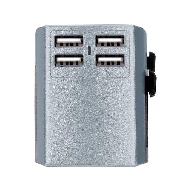 momax 1 world travel ac adaptor 4 port usb a black - SW1hZ2U6NTQzMjY=