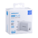 momax one plug 1 port type c charger white
