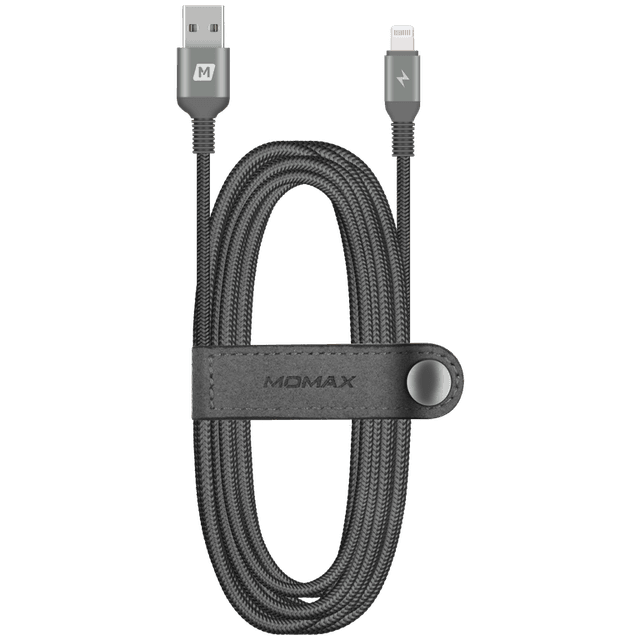 كابل LIGHTNING CABLE TRIPLE BRAIDED 2M MOMAX - أسود - SW1hZ2U6NTQ0NTk=