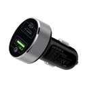شاحن DUAL-PORT USB WITH TYPE-C PD+QC3.0 FAST CAR CHARGER 36W - موماكس