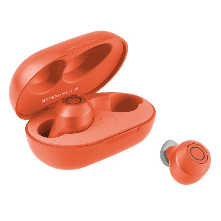 momax pills true wireless bluetooth earbuds coral red