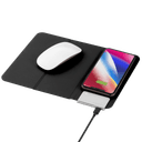 momax q mouse pad with built in fast wireless charger black