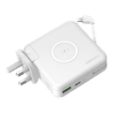 momax q power wireless portable pd charger with chargeable plug power bank white