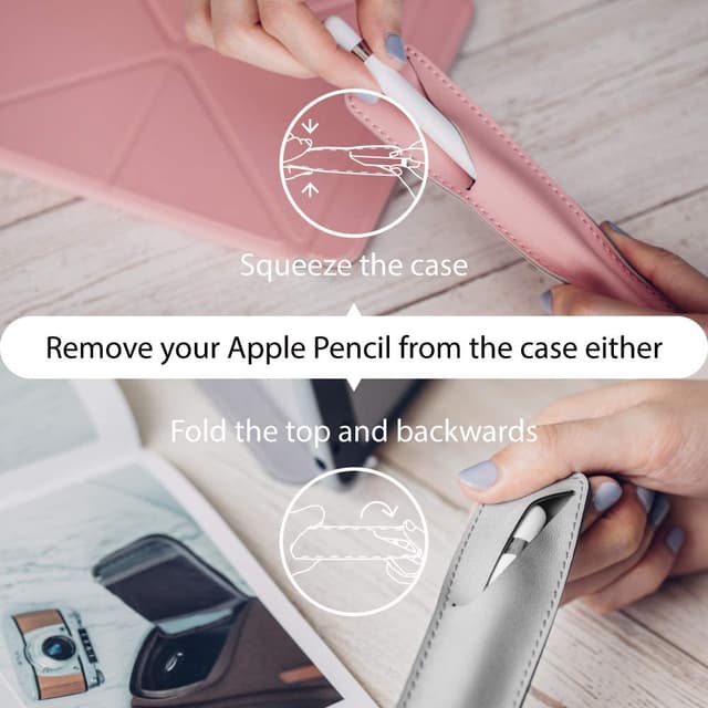 كفر قلم آيباد Moshi - Apple Pencil Case - زهري