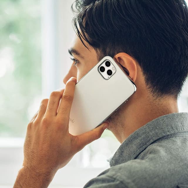 moshi iphone 11 pro max case iglaze pearl white