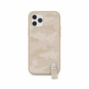 moshi altra apple iphone 12 12 pro case antimicrobial slim shell cover drop protection detachable wrist strap w snapto system wireless pass through charging compatible beige