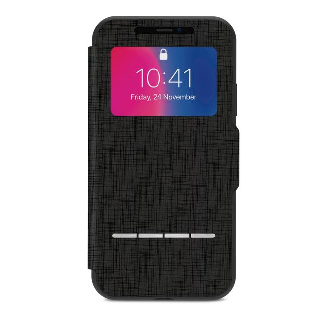 كفر ايفون ( قابل للطي ) - اسود MOSHI - Sensecover Metro for iPhone XS/X - SW1hZ2U6MzMzNjM=